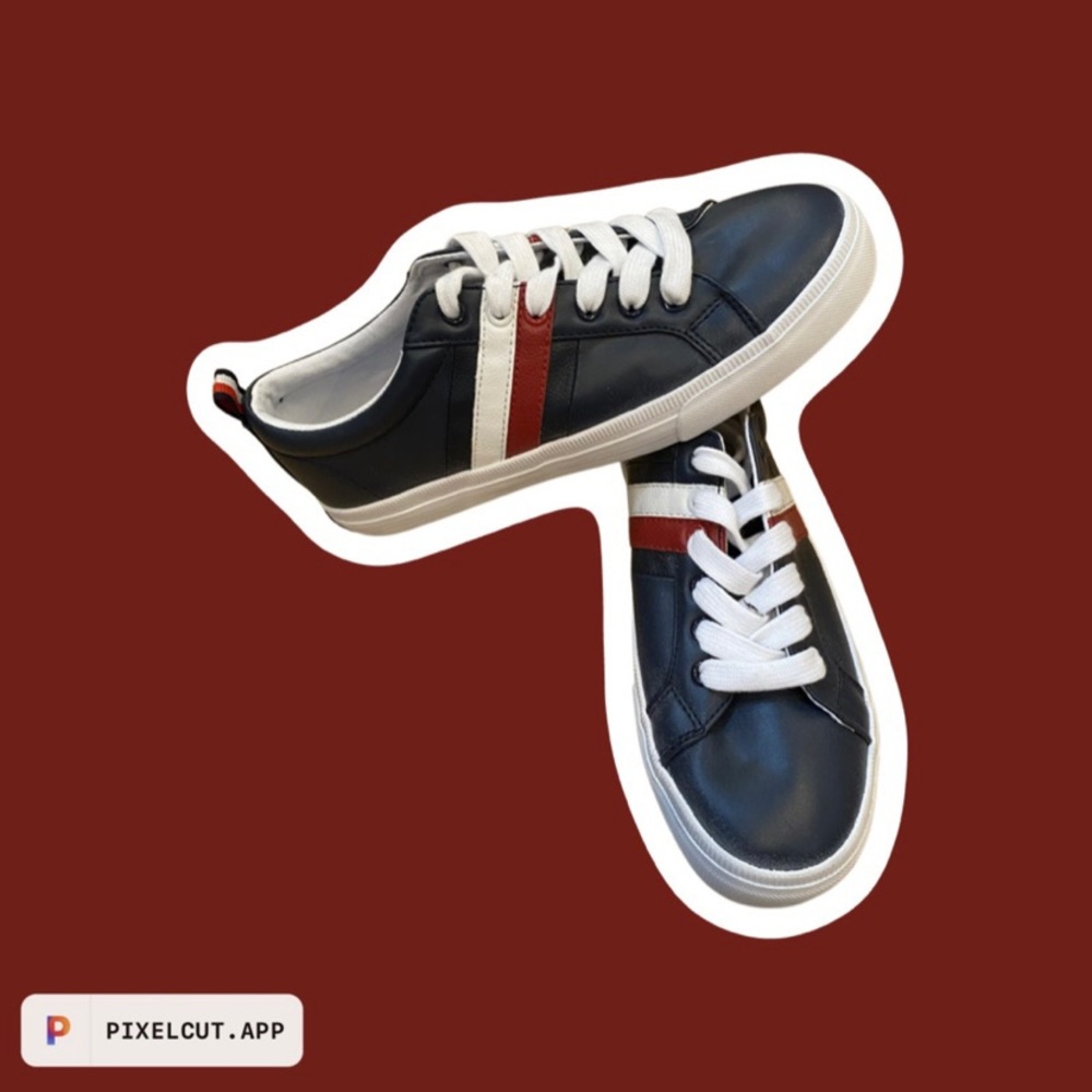 Blue Leather Tommy Hilfiger Sneakers